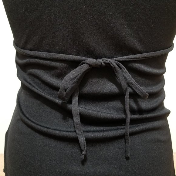 No Boundaries top Medium 7/9 ruffle flutter sleeve v-neck tie back Y2K - Picture 10 of 13